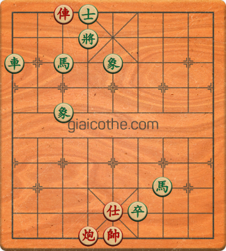 Bàn cờ tướng bài tập Cờ Tướng Haga thế Dễ ván 79 - Độ khó Dễ