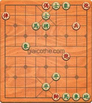 Bàn cờ tướng bài tập Cờ Tướng Haga thế Khó ván 28 - Độ khó Khó