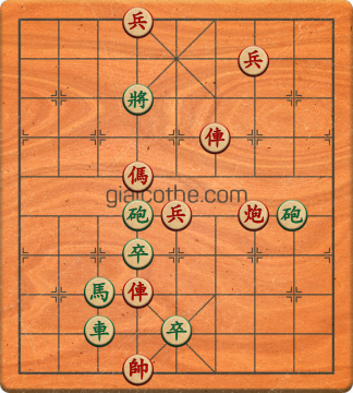 Bàn cờ tướng bài tập Cờ Tướng Haga thế Khó ván 82 - Độ khó Khó