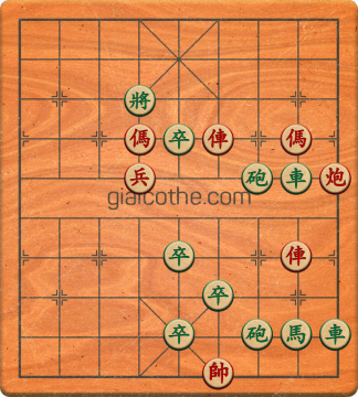 Bàn cờ tướng bài tập Cờ Tướng Haga thế Khó ván 85 - Độ khó Khó