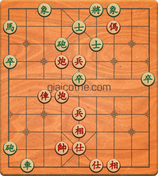 Bàn cờ tướng bài tập Cờ Tướng Haga thế Khó ván 9 - Độ khó Khó