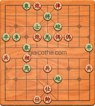 Bàn cờ tướng bài tập Cờ Tướng Haga thế Khó ván 95 - Độ khó Khó