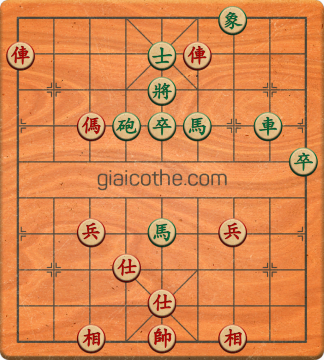 Bàn cờ tướng bài tập Cờ Tướng Haga thế Vừa ván 102 - Độ khó Trung Bình