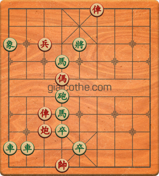 Bàn cờ tướng bài tập Cờ Tướng Haga thế Vừa ván 120 - Độ khó Khó