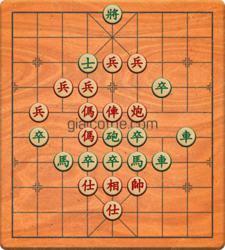 Bàn cờ tướng bài tập Cờ Tướng Haga thế Vừa ván 135 - Độ khó Khó