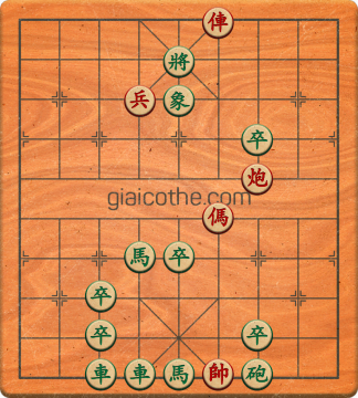 Bàn cờ tướng bài tập Cờ Tướng Haga thế Vừa ván 16 - Độ khó Trung Bình