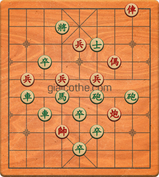 Bàn cờ tướng bài tập Cờ Tướng Haga thế Vừa ván 167 - Độ khó Khó