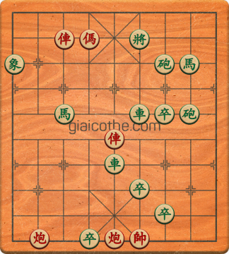 Bàn cờ tướng bài tập Cờ Tướng Haga thế Vừa ván 175 - Độ khó Khó