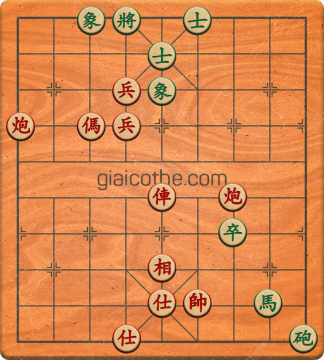 Bàn cờ tướng bài tập Cờ Tướng Haga thế Vừa ván 183 - Độ khó Trung Bình