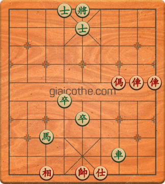 Bàn cờ tướng bài tập Cờ Tướng Haga thế Vừa ván 185 - Độ khó Trung Bình