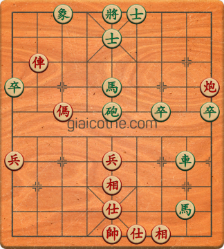 Bàn cờ tướng bài tập Cờ Tướng Haga thế Vừa ván 186 - Độ khó Khó