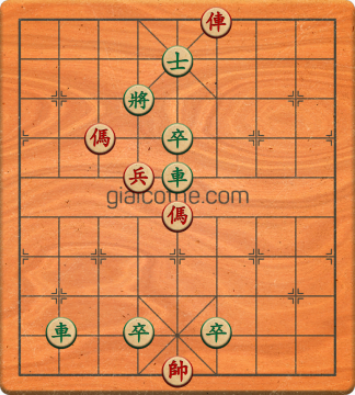 Bàn cờ tướng bài tập Cờ Tướng Haga thế Vừa ván 21 - Độ khó Trung Bình