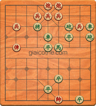 Bàn cờ tướng bài tập Cờ Tướng Haga thế Vừa ván 220 - Độ khó Khó