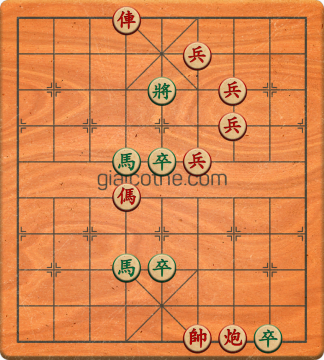 Bàn cờ tướng bài tập Cờ Tướng Haga thế Vừa ván 272 - Độ khó Khó