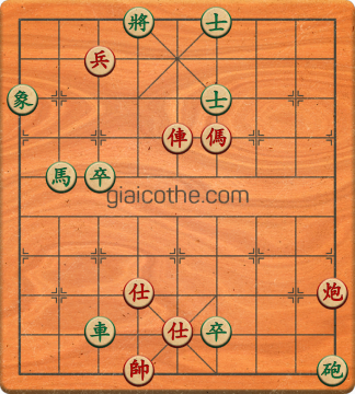 Bàn cờ tướng bài tập Cờ Tướng Haga thế Vừa ván 283 - Độ khó Trung Bình