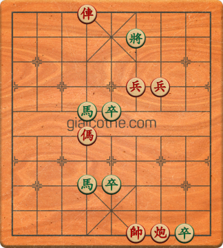 Bàn cờ tướng bài tập Cờ Tướng Haga thế Vừa ván 303 - Độ khó Khó