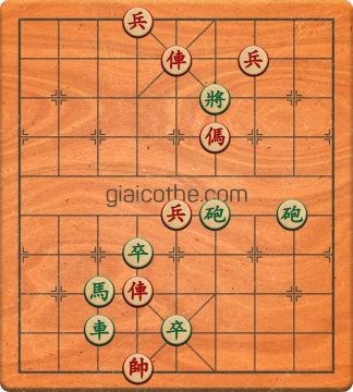 Bàn cờ tướng bài tập Cờ Tướng Haga thế Vừa ván 315 - Độ khó Khó