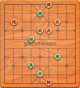 Bàn cờ tướng bài tập Cờ Tướng Haga thế Vừa ván 318 - Độ khó Khó