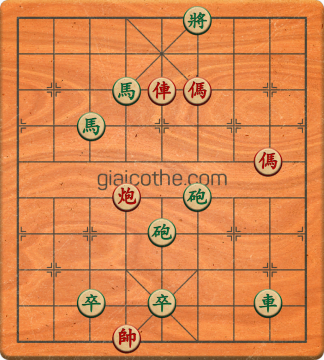 Bàn cờ tướng bài tập Cờ Tướng Haga thế Vừa ván 322 - Độ khó Khó