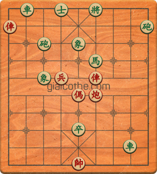 Bàn cờ tướng bài tập Cờ Tướng Haga thế Vừa ván 325 - Độ khó Khó