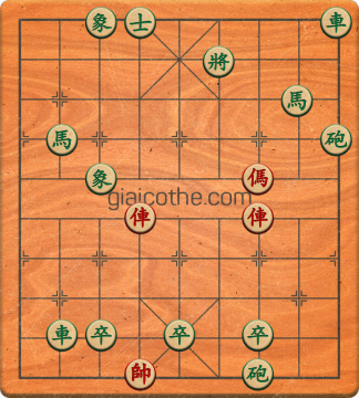 Bàn cờ tướng bài tập Cờ Tướng Haga thế Vừa ván 33 - Độ khó Trung Bình