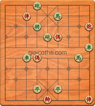 Bàn cờ tướng bài tập Cờ Tướng Haga thế Vừa ván 330 - Độ khó Khó