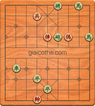 Bàn cờ tướng bài tập Cờ Tướng Haga thế Vừa ván 345 - Độ khó Khó