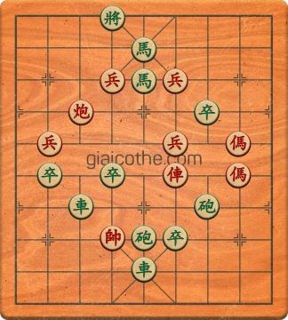 Bàn cờ tướng bài tập Cờ Tướng Haga thế Vừa ván 355 - Độ khó Khó