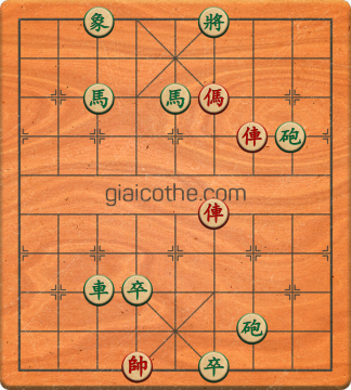 Bàn cờ tướng bài tập Cờ Tướng Haga thế Vừa ván 396 - Độ khó Khó