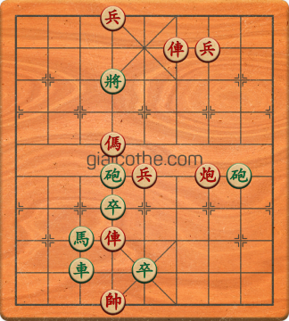 Bàn cờ tướng bài tập Cờ Tướng Haga thế Vừa ván 398 - Độ khó Khó