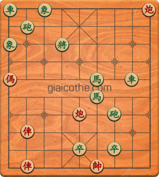 Bàn cờ tướng bài tập Cờ Tướng Haga thế Vừa ván 399 - Độ khó Khó