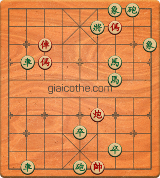 Bàn cờ tướng bài tập Cờ Tướng Haga thế Vừa ván 406 - Độ khó Khó