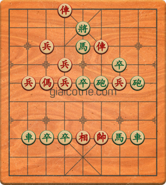 Bàn cờ tướng bài tập Cờ Tướng Haga thế Vừa ván 44 - Độ khó Trung Bình