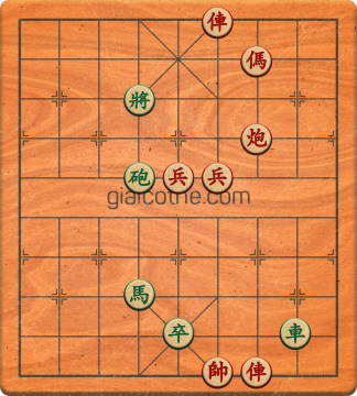 Bàn cờ tướng bài tập Cờ Tướng Haga thế Vừa ván 454 - Độ khó Khó