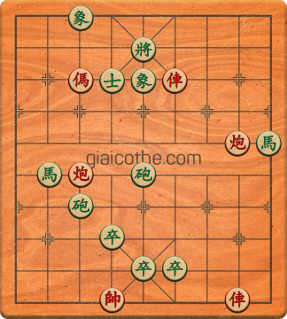 Bàn cờ tướng bài tập Cờ Tướng Haga thế Vừa ván 466 - Độ khó Khó