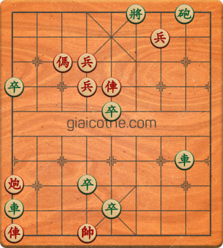 Bàn cờ tướng bài tập Cờ Tướng Haga thế Vừa ván 56 - Độ khó Trung Bình