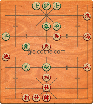 Bàn cờ tướng bài tập Cờ Tướng Haga thế Vừa ván 57 - Độ khó Trung Bình