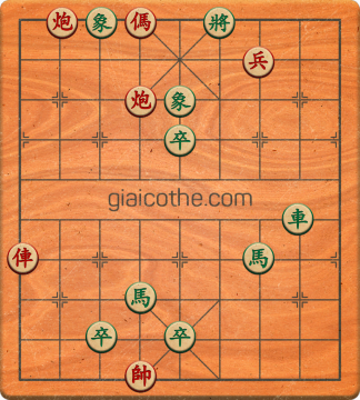 Bàn cờ tướng bài tập Cờ Tướng Haga thế Vừa ván 58 - Độ khó Trung Bình