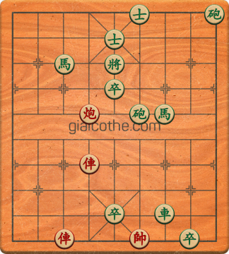 Bàn cờ tướng bài tập Cờ Tướng Haga thế Vừa ván 68 - Độ khó Trung Bình