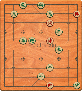 Bàn cờ tướng bài tập Cờ Tướng Haga thế Vừa ván 70 - Độ khó Trung Bình