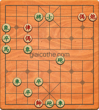 Bàn cờ tướng bài tập Cờ Tướng Haga thế Vừa ván 72 - Độ khó Trung Bình