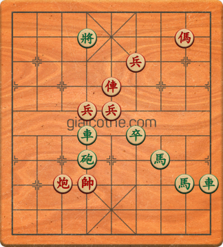 Bàn cờ tướng bài tập Cờ Tướng Haga thế Vừa ván 75 - Độ khó Khó