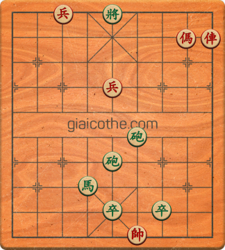 Bàn cờ tướng bài tập Cờ Tướng Haga thế Vừa ván 76 - Độ khó Khó