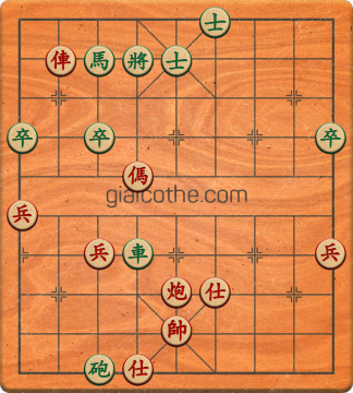 Bàn cờ tướng bài tập Cờ Tướng Haga thế Vừa ván 78 - Độ khó Trung Bình