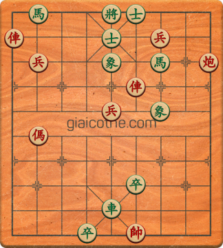 Bàn cờ tướng bài tập Cờ Tướng Haga thế Vừa ván 9 - Độ khó Trung Bình