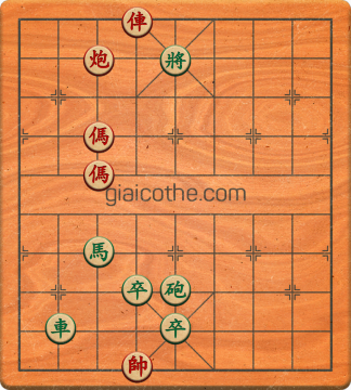 Bàn cờ tướng bài tập Cờ Tướng Khó Nhất màn 1 ván 1 - Độ khó Trung Bình