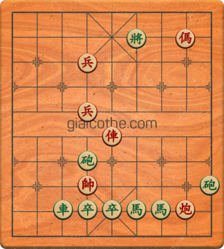 Bàn cờ tướng bài tập Cờ Tướng Khó Nhất màn 1 ván 10 - Độ khó Trung Bình