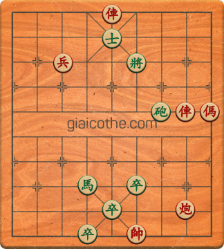 Bàn cờ tướng bài tập Cờ Tướng Khó Nhất màn 1 ván 106 - Độ khó Trung Bình