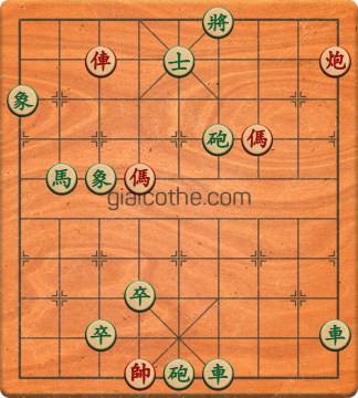 Bàn cờ tướng bài tập Cờ Tướng Khó Nhất màn 1 ván 107 - Độ khó Trung Bình