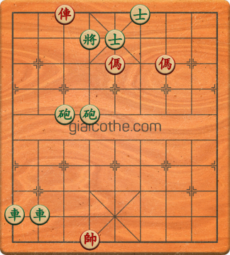 Bàn cờ tướng bài tập Cờ Tướng Khó Nhất màn 1 ván 110 - Độ khó Trung Bình